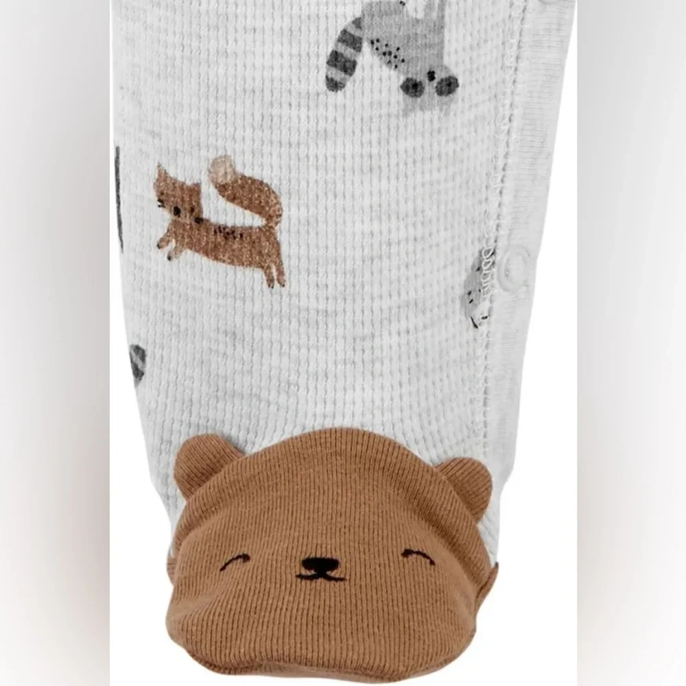 Carter’s 2-Piece Animal Snap-Up Sleep & Play Pajamas & Cap Set - 3M